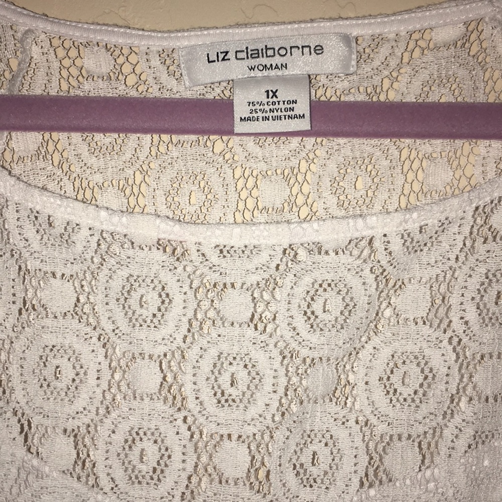 Liz Claiborne white lace blouse